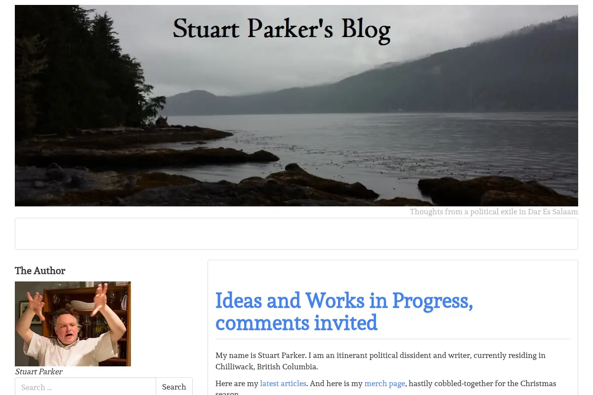 Stuart Parker's Political Exile Blog