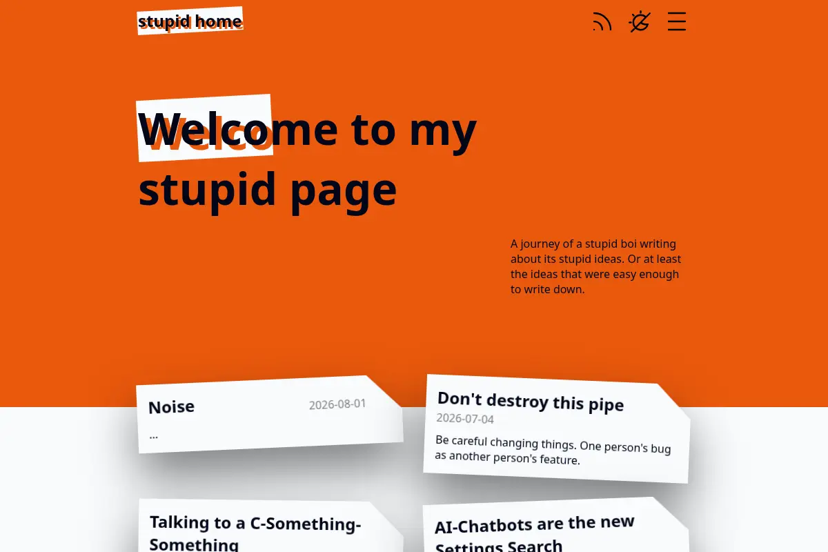 Stupid Ideas
