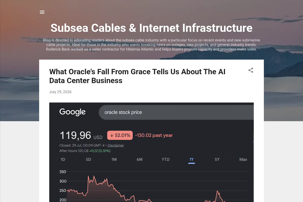 Subsea Cables & Internet Infrastructure