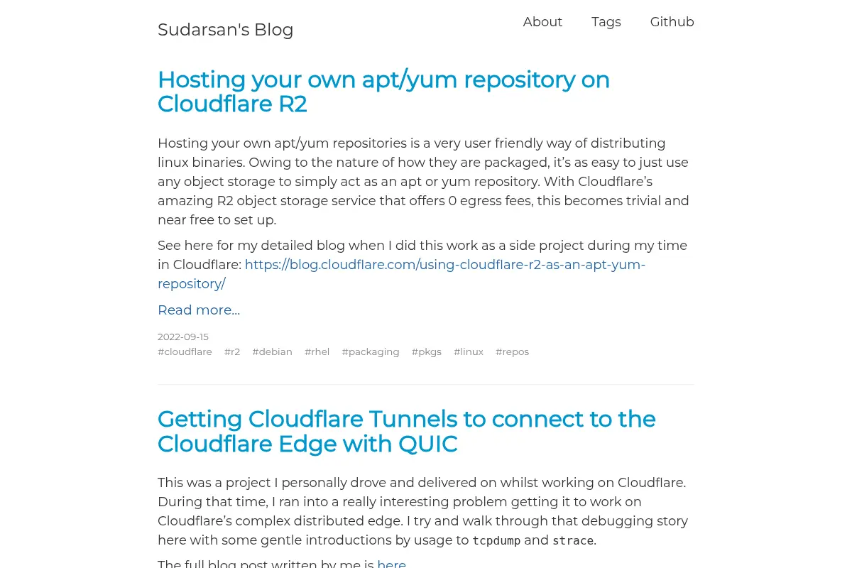 Sudarsan's Blog