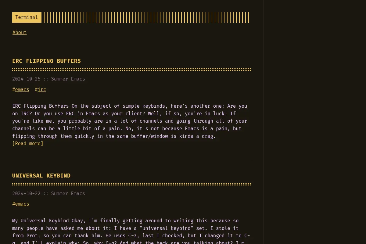 The Great SummerEmacs Blog
