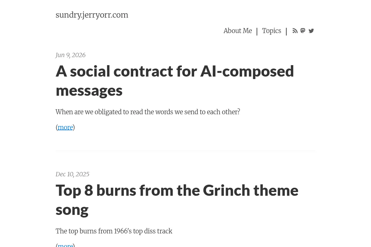 sundry.jerryorr.com