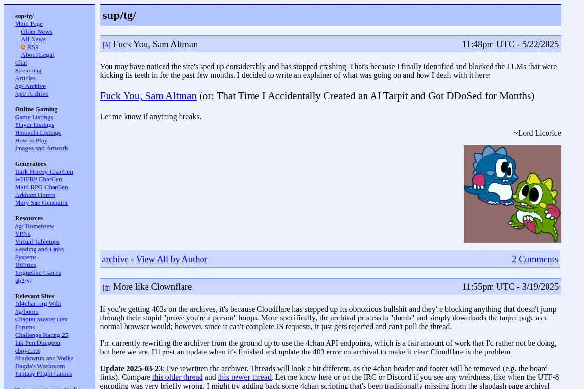 sup/tg/ - Traditional Games Resource Page