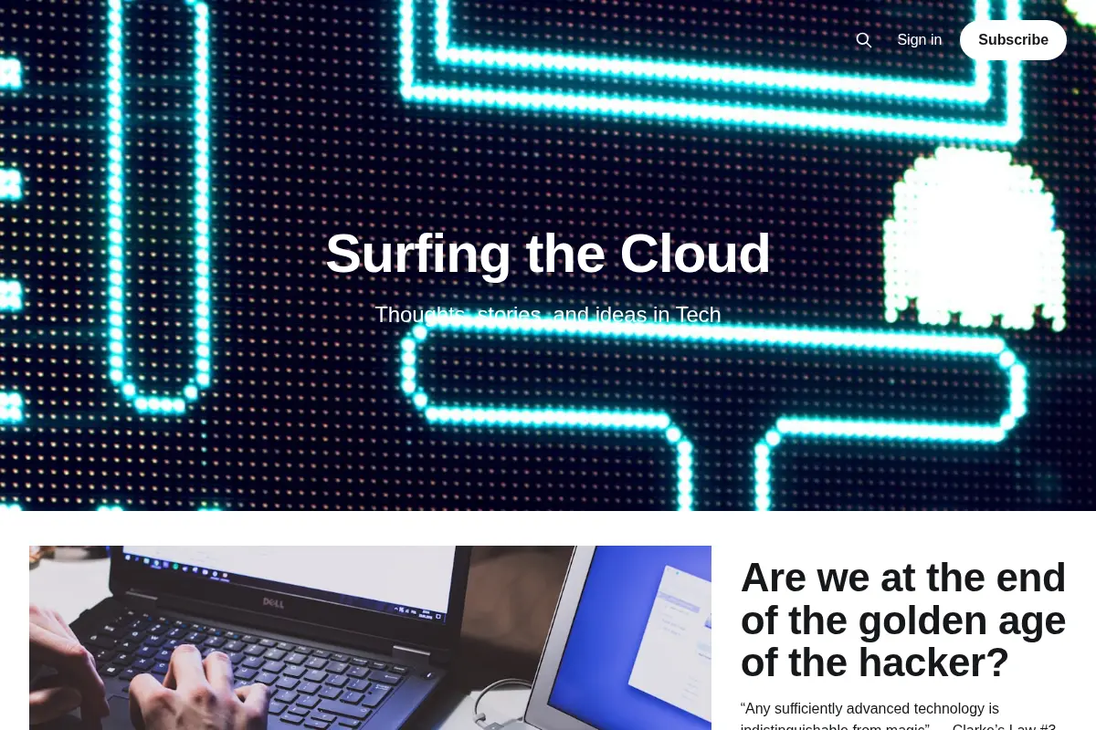 Surfing the Cloud