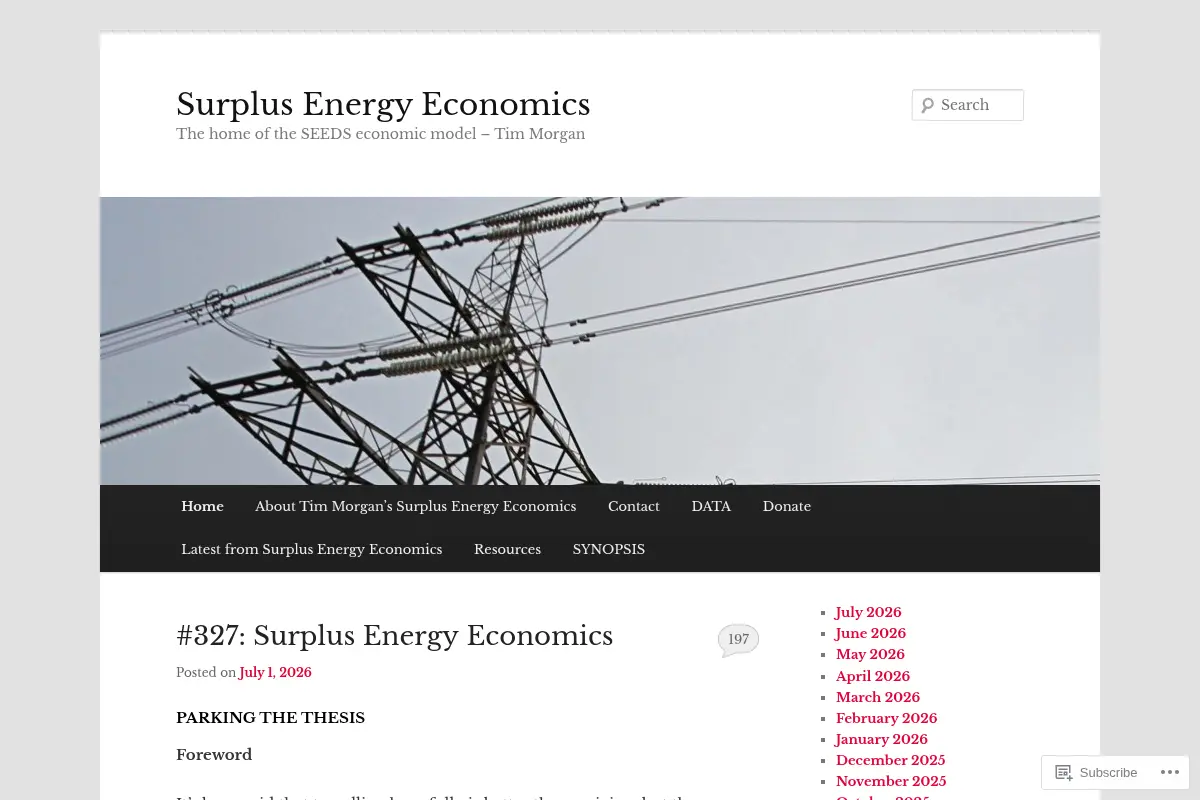 Surplus Energy Economics