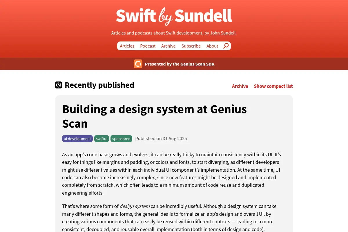 Swift by Sundell