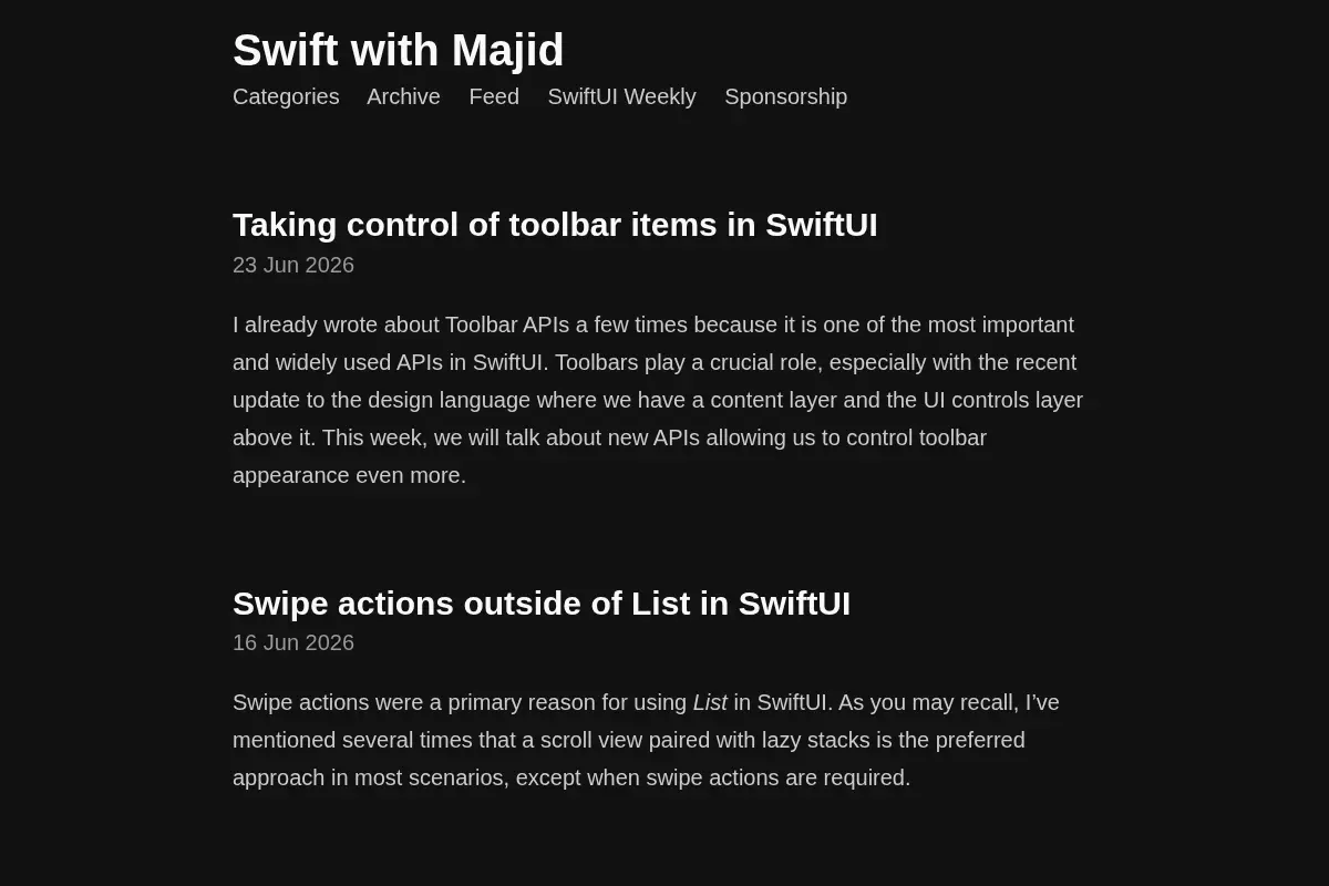 Swift with Majid