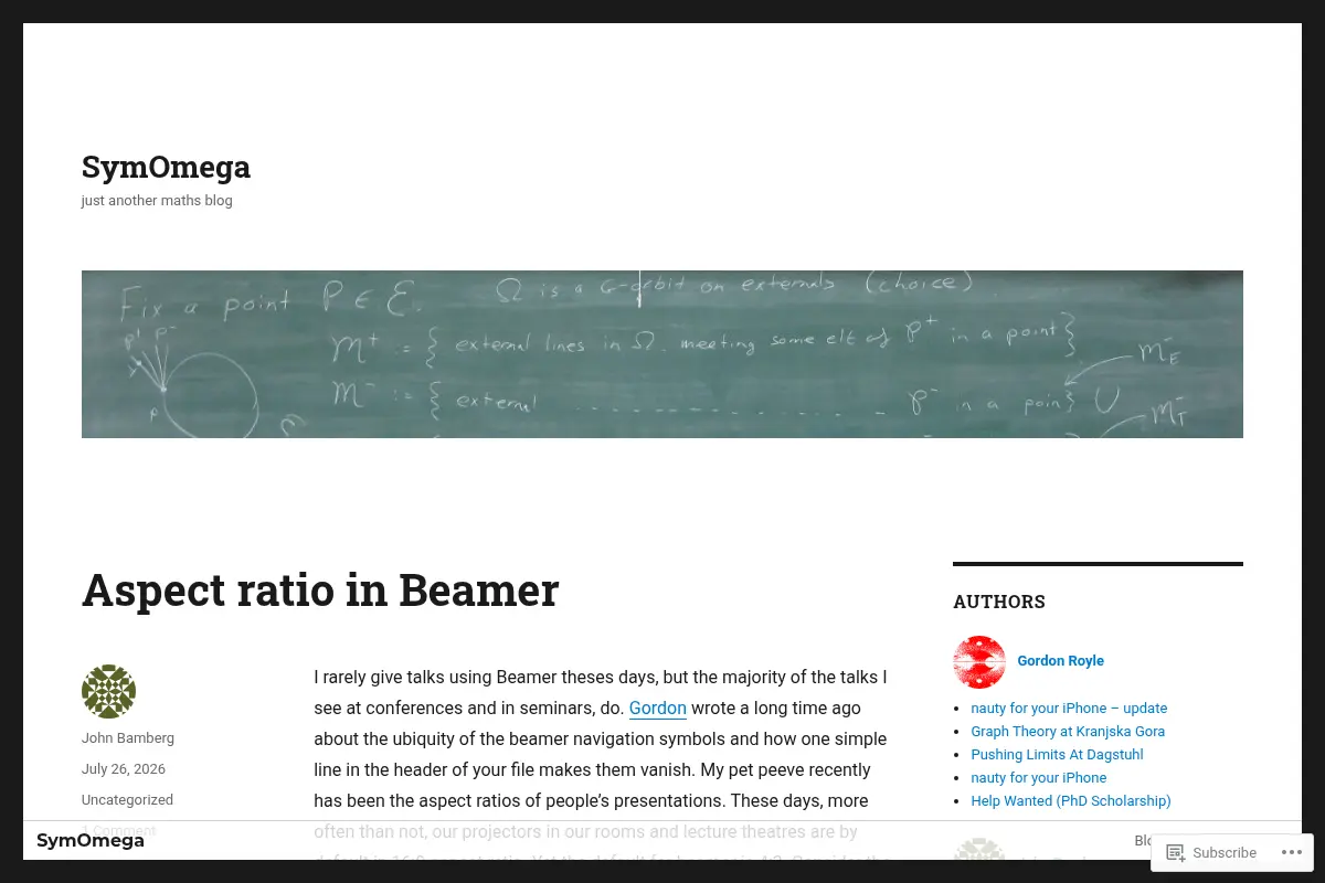 SymOmega – just another maths blog