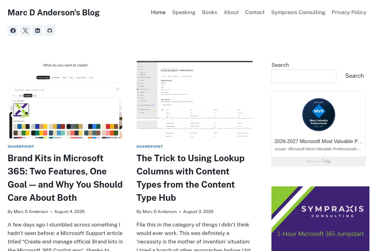 Marc D Anderson's Blog
