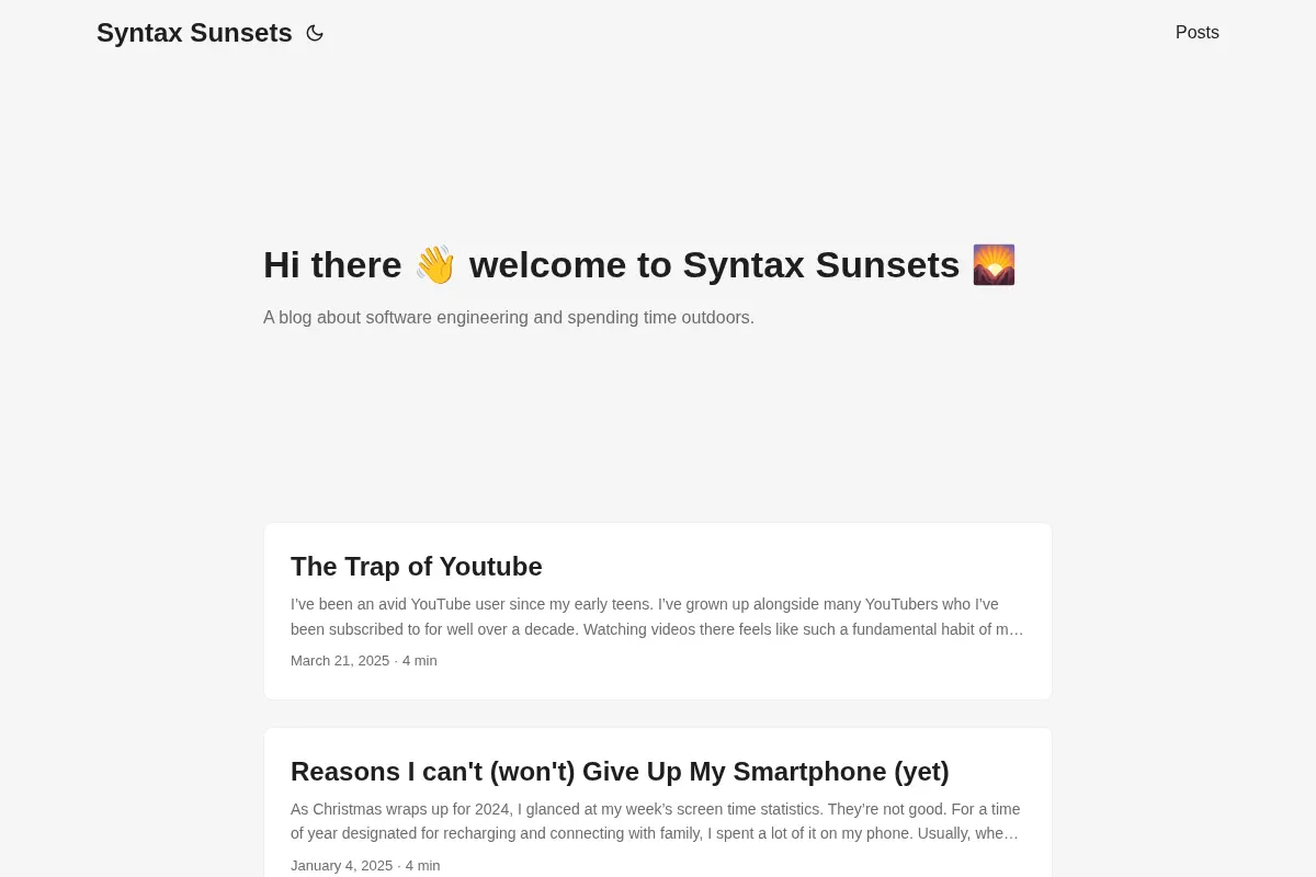 Syntax Sunsets