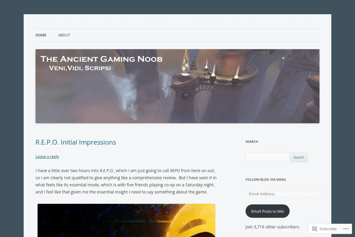 The Ancient Gaming Noob