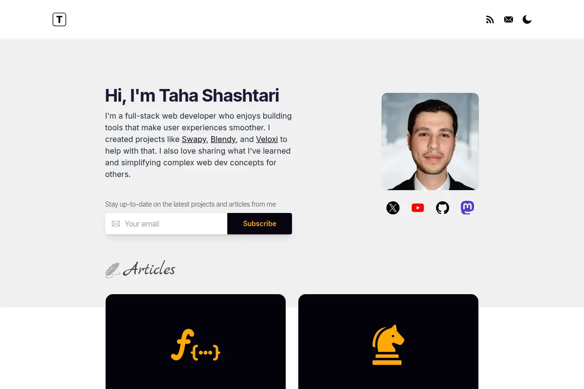 Taha Shashtari – Web Developer