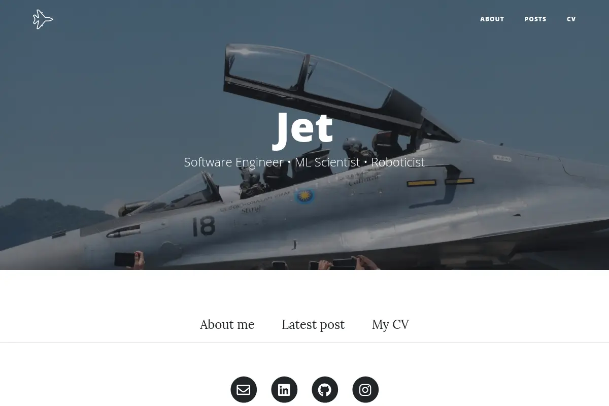 Jet — Software Engineer & ML Scientist