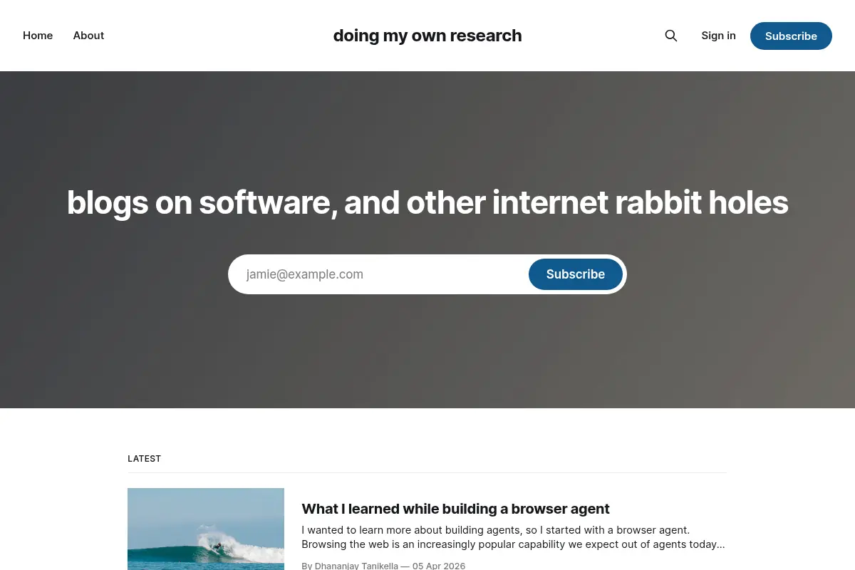 doing my own research