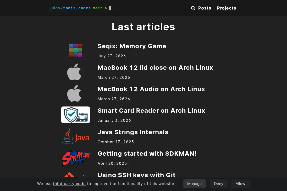 Tanis Codes: Articles on Backend, DevOps, Systems and Performance