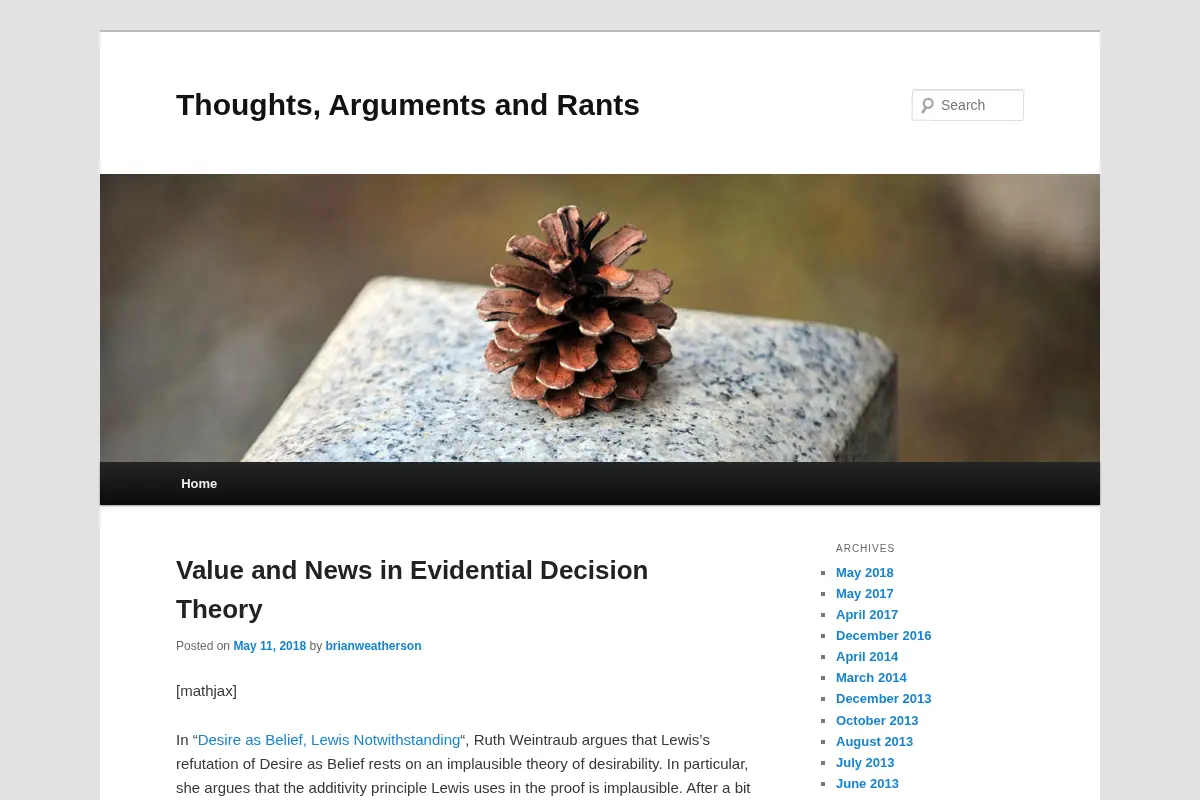 Thoughts, Arguments and Rants