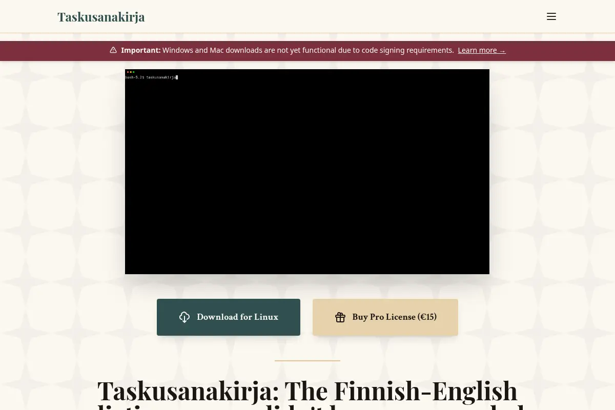 Taskusanakirja