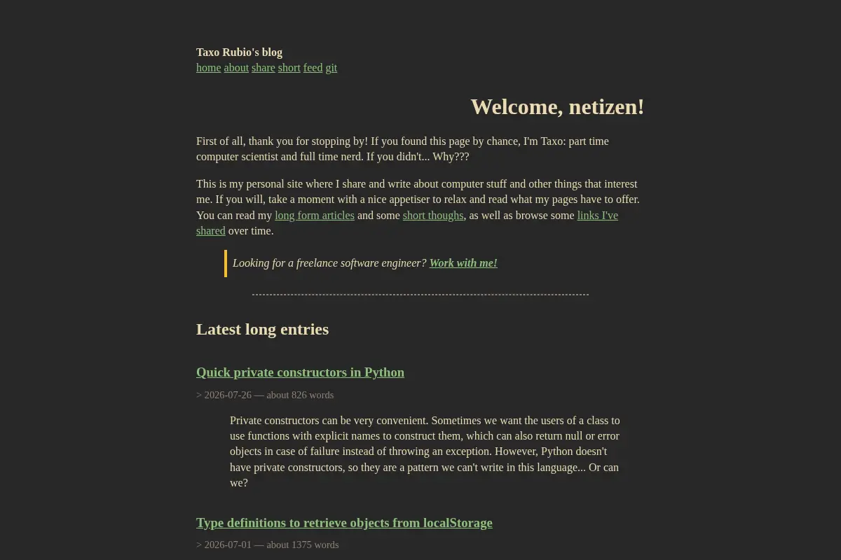 Taxo Rubio's blog