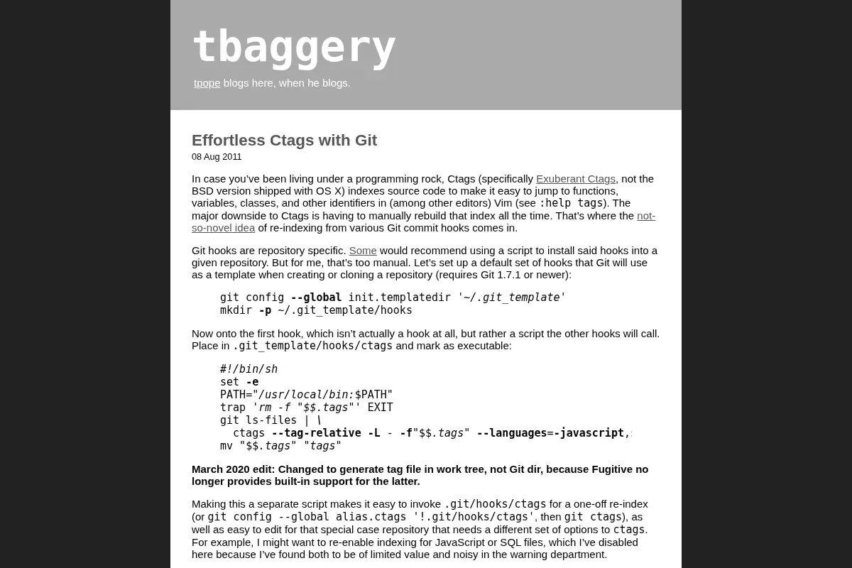 tbaggery