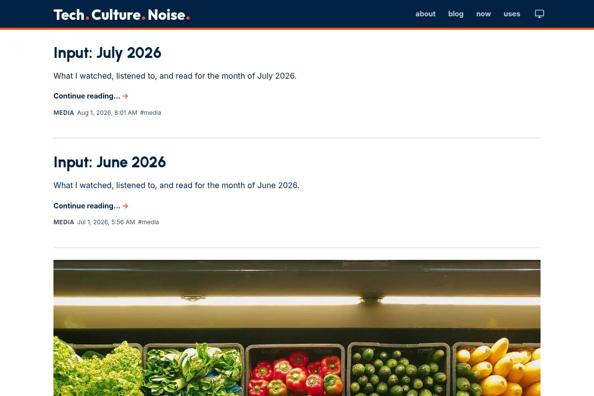 Tech. Culture. Noise.