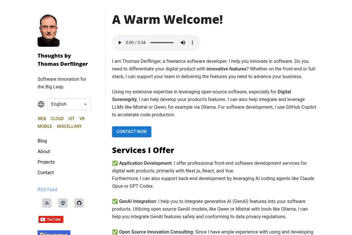 Freelance Software Developer | Thomas Derflinger