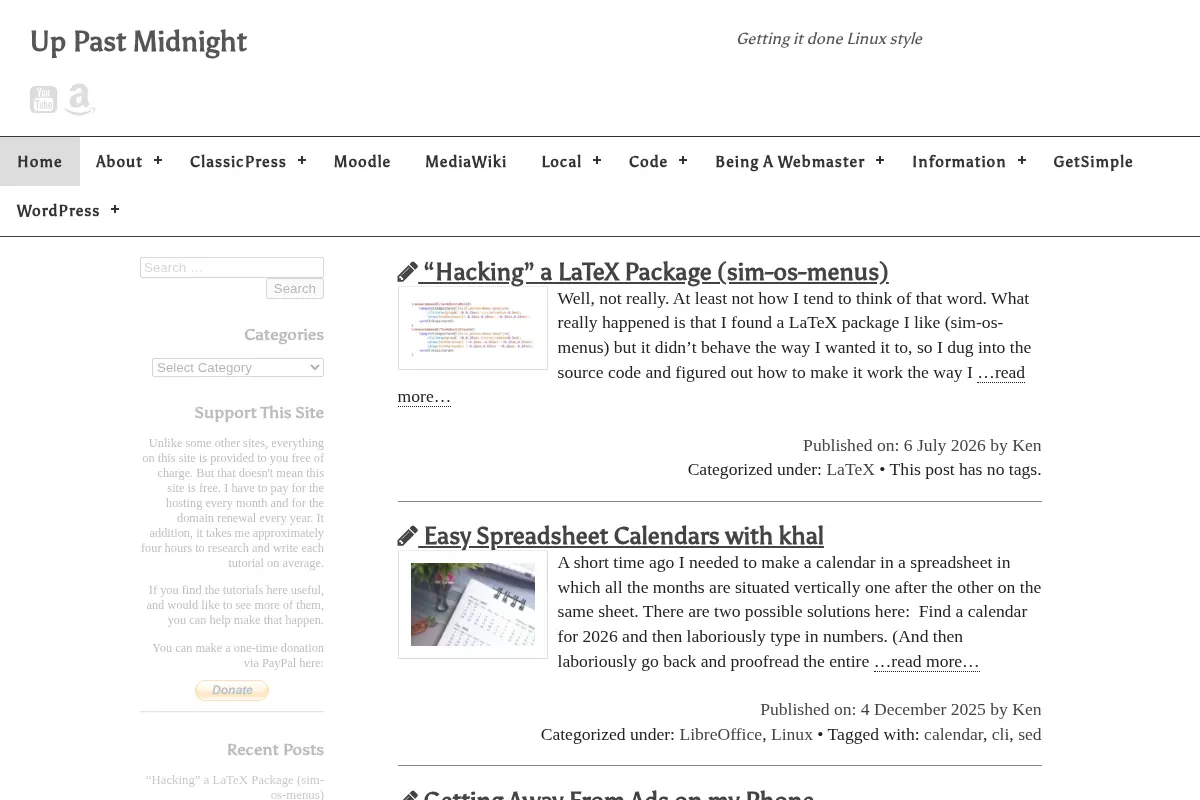 Up Past Midnight – Getting it done Linux style