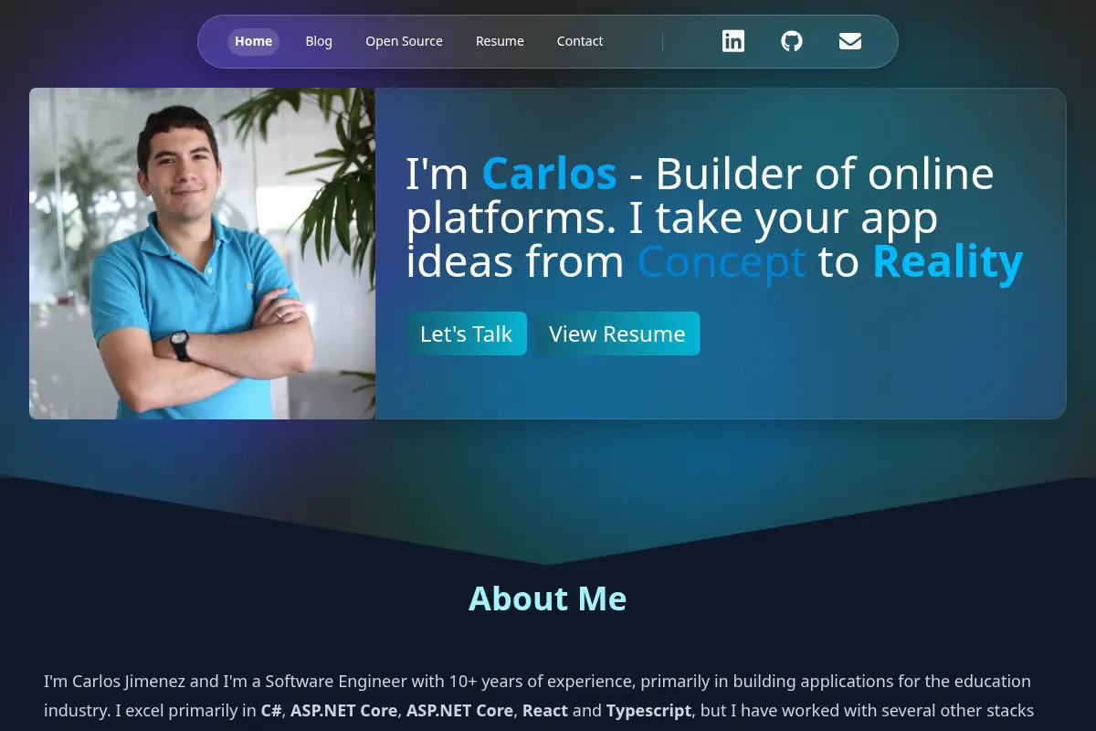 Carlos Jimenez - Senior Software Engineer