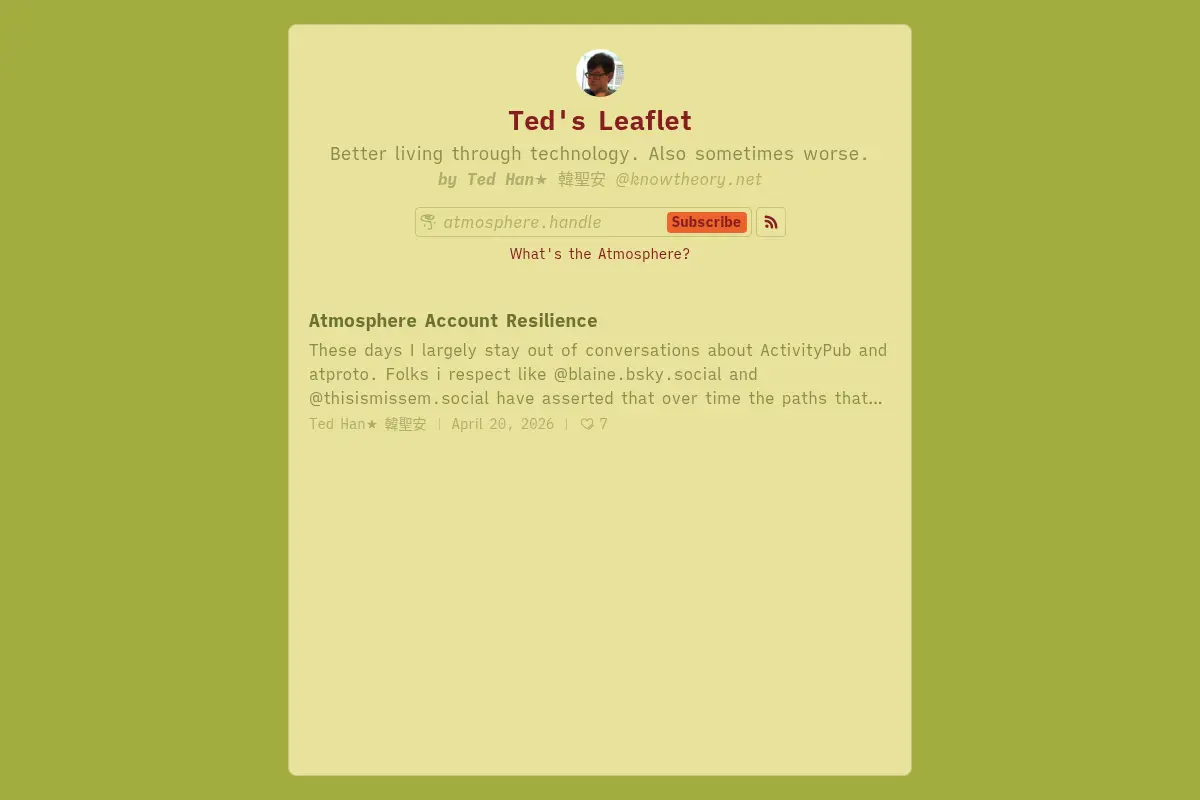 Ted's Leaflet