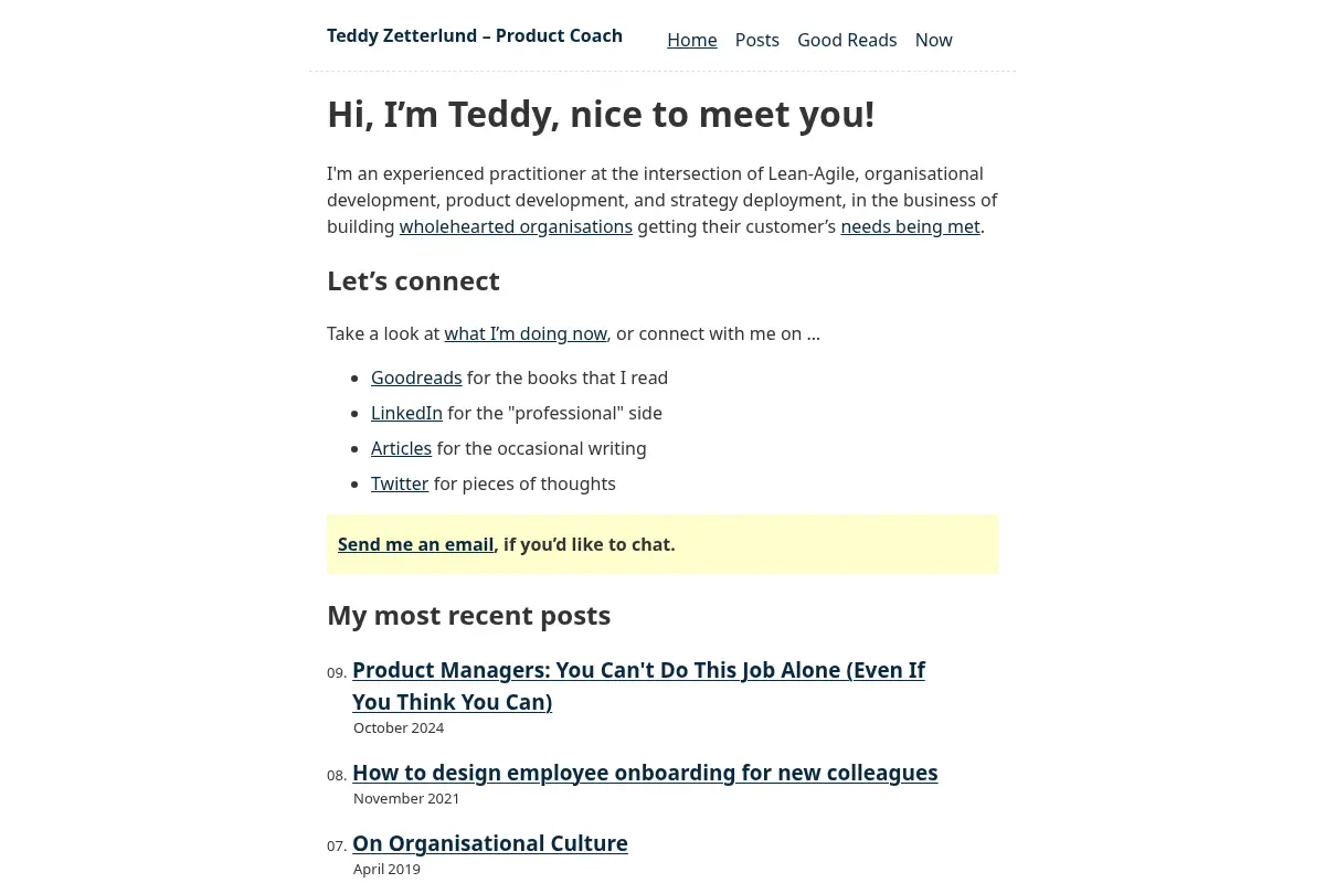 Teddy Zetterlund – Product Coach