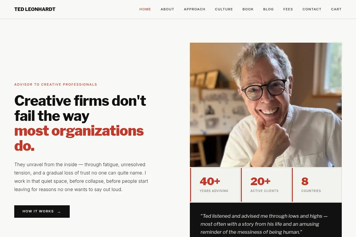 Ted Leonhardt - Advisor to Creative Professionals