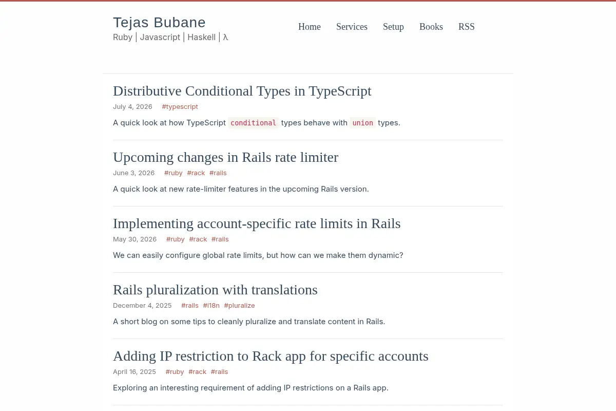 Tejas' Blog