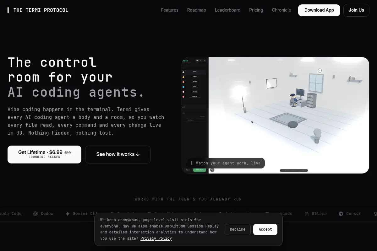 Termi: Vibe Coding in 3D