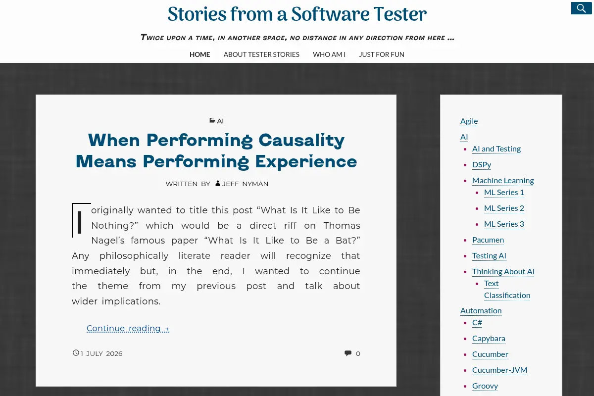 Stories from a Software Tester