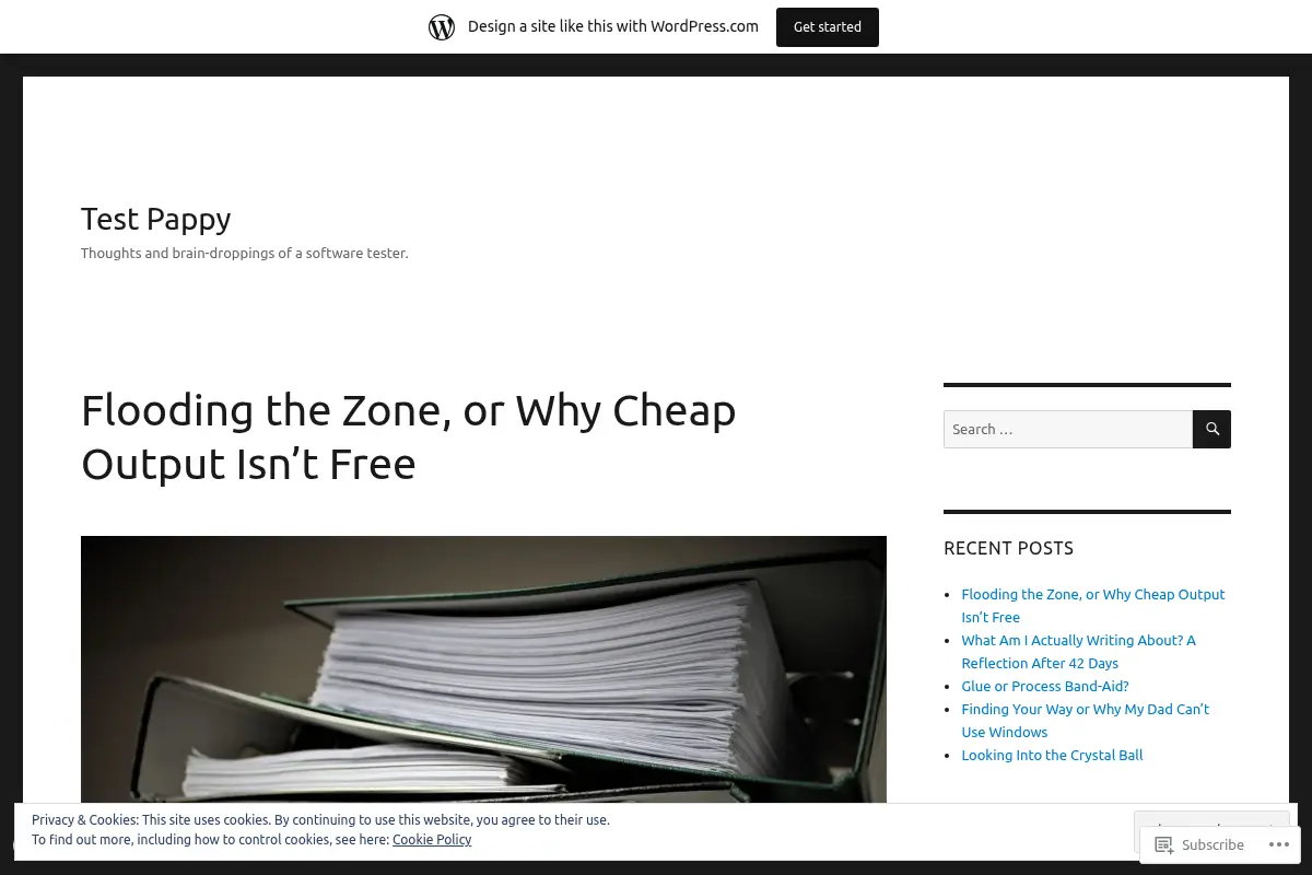 Test Pappy – Thoughts and brain-droppings of a software tester.