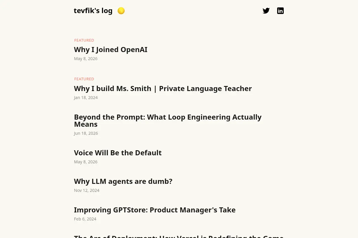 tevfik's log