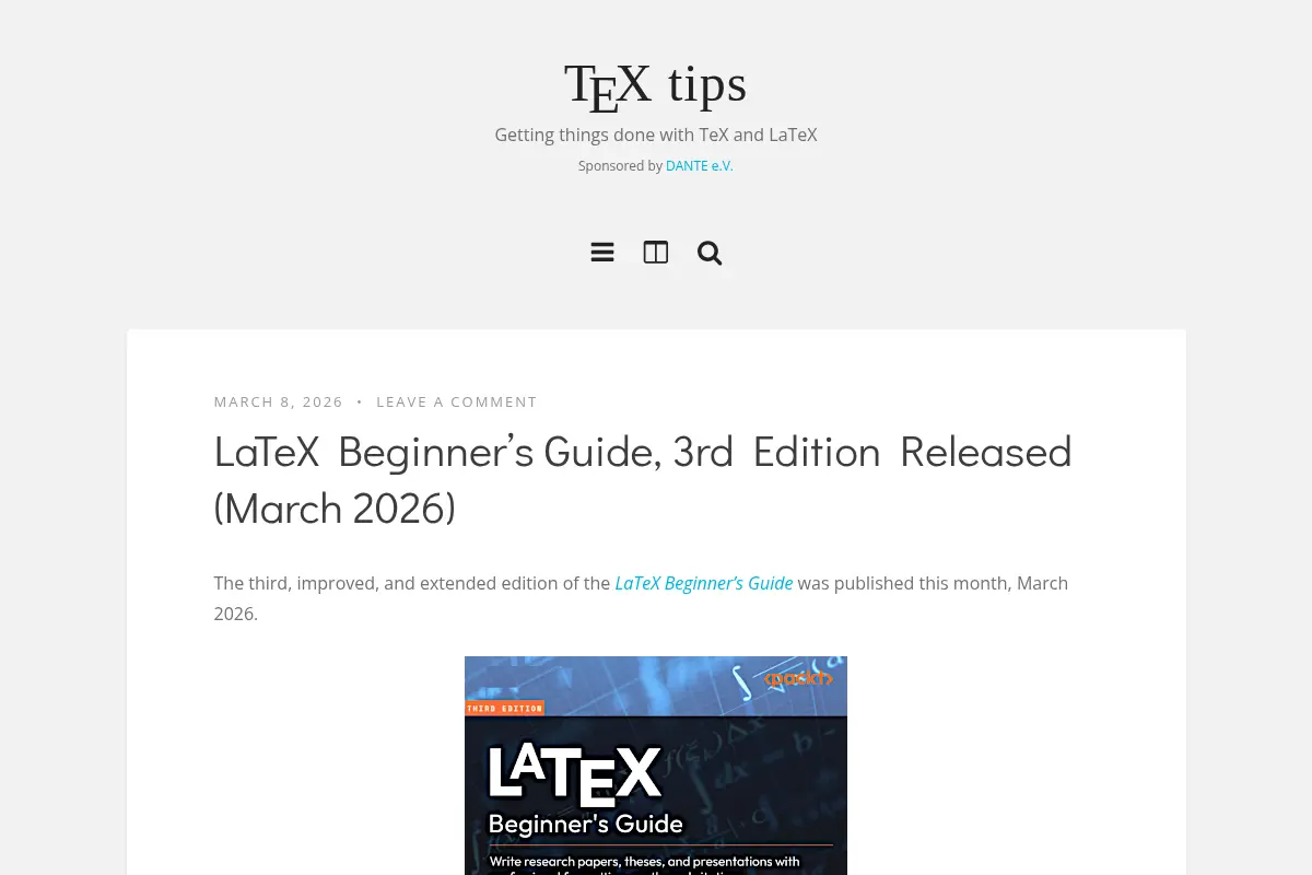 TeX Tips – Getting things done with TeX and LaTeX