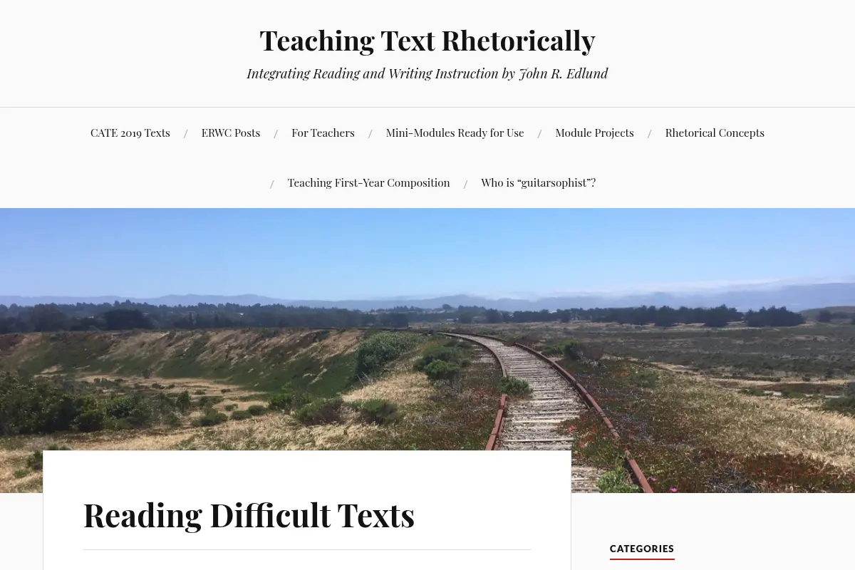 Teaching Text Rhetorically