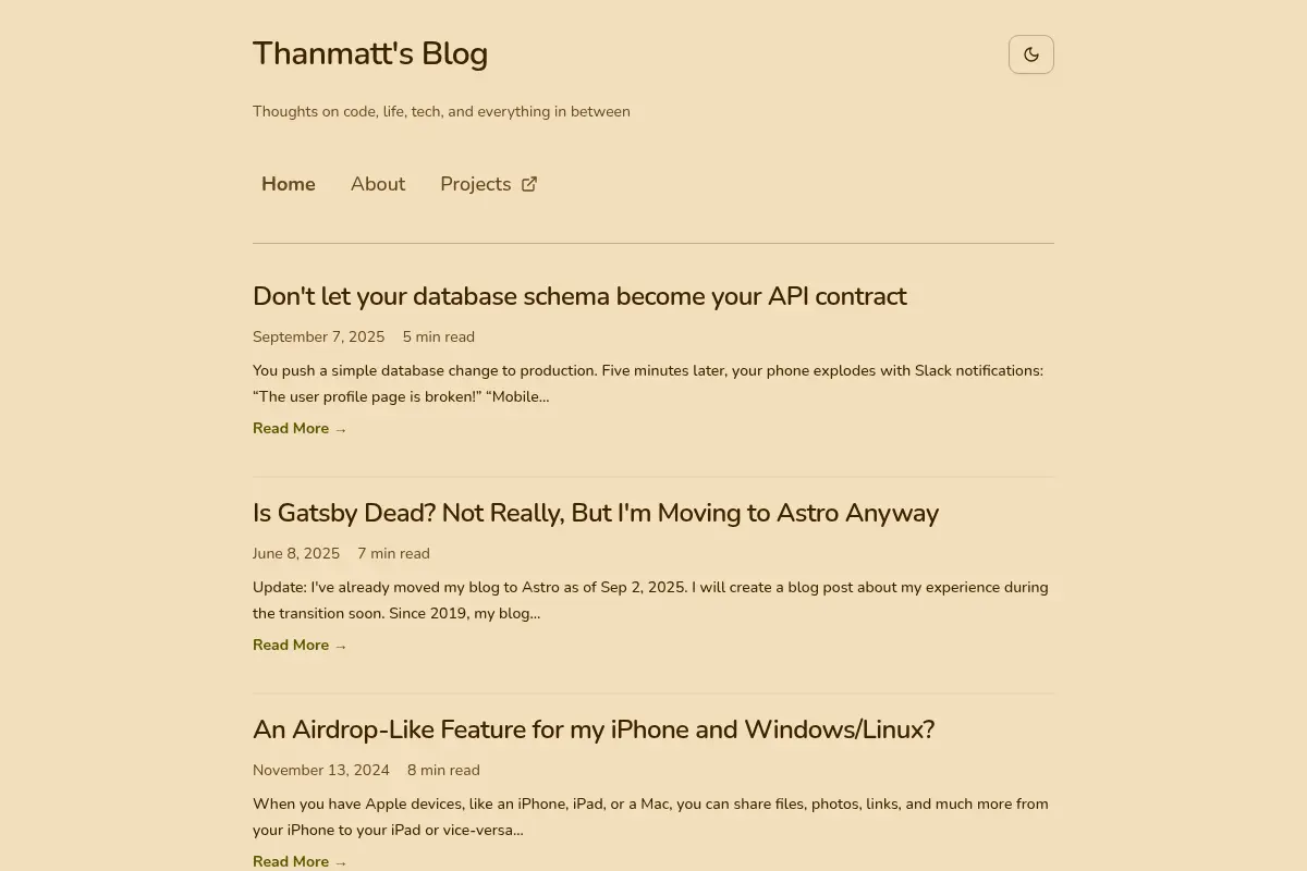 Thanmatt Blog