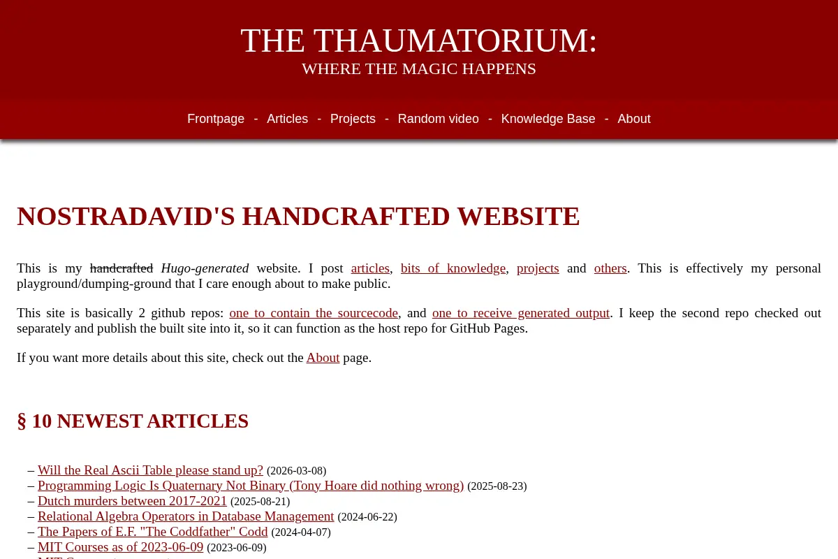 The Thaumatorium