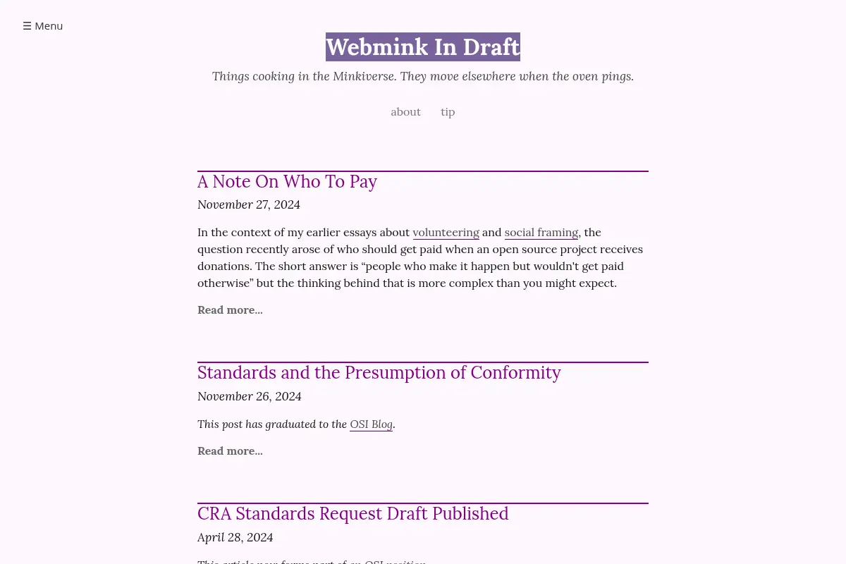 Webmink In Draft