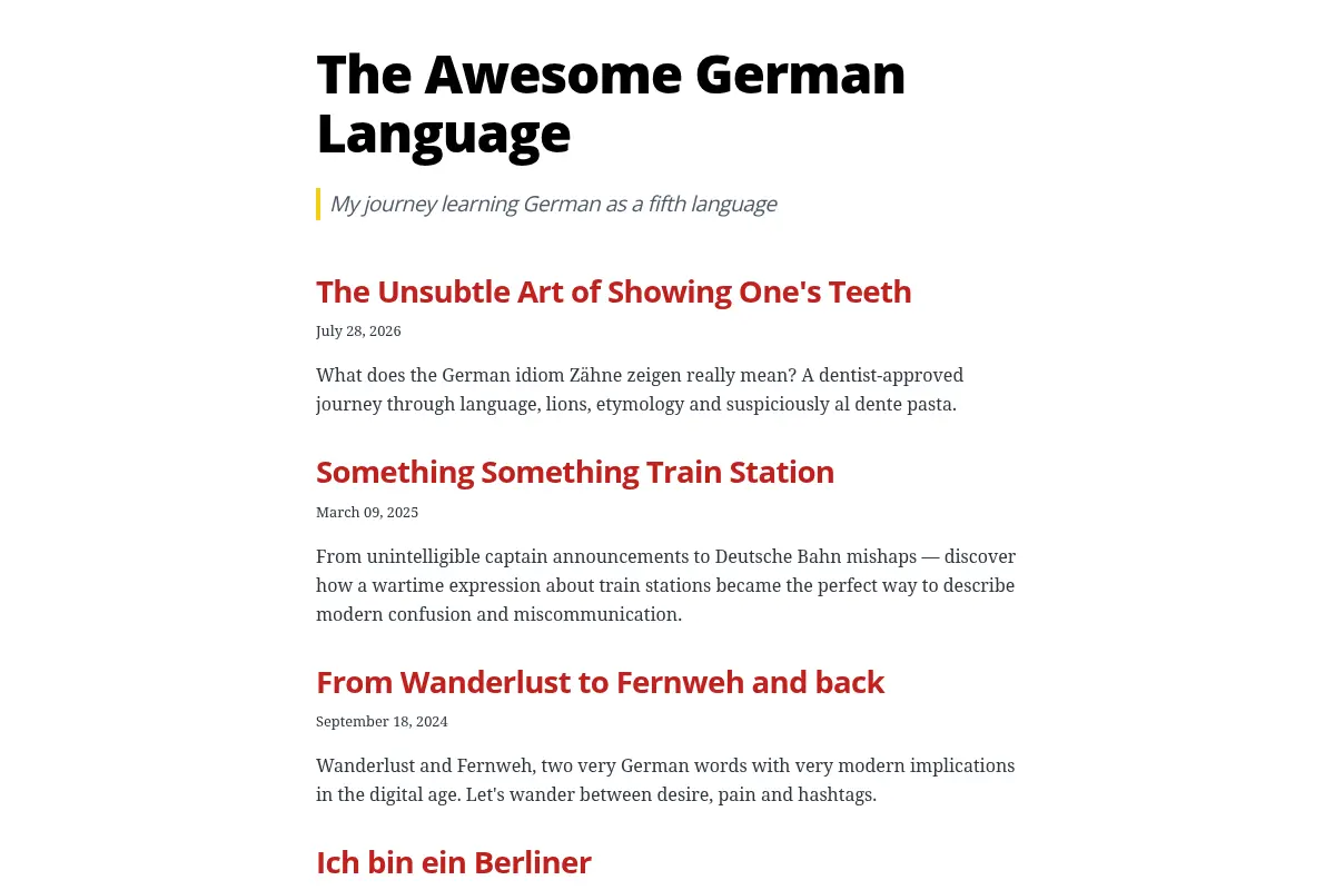 The Awesome German Language