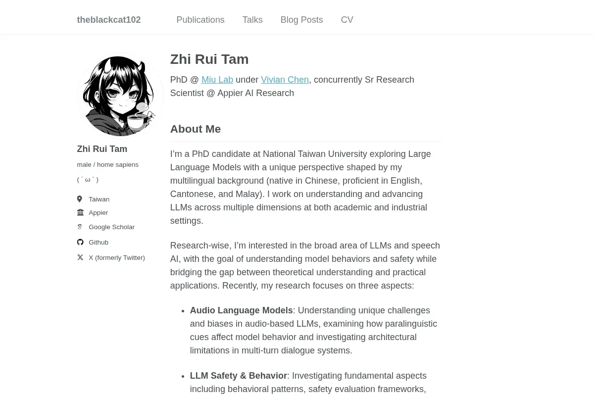 Zhi Rui Tam - theblackcat102