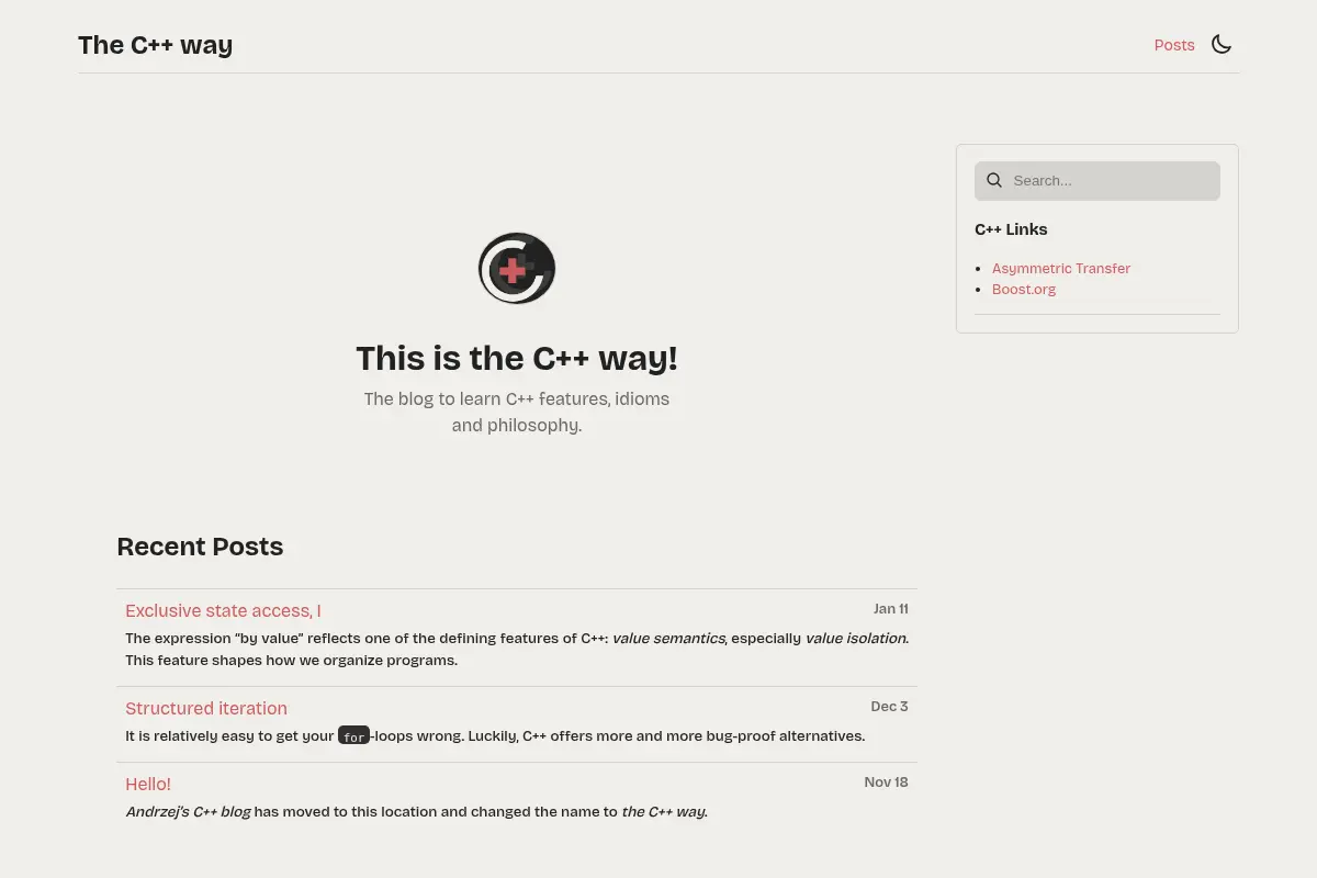 The C++ way
