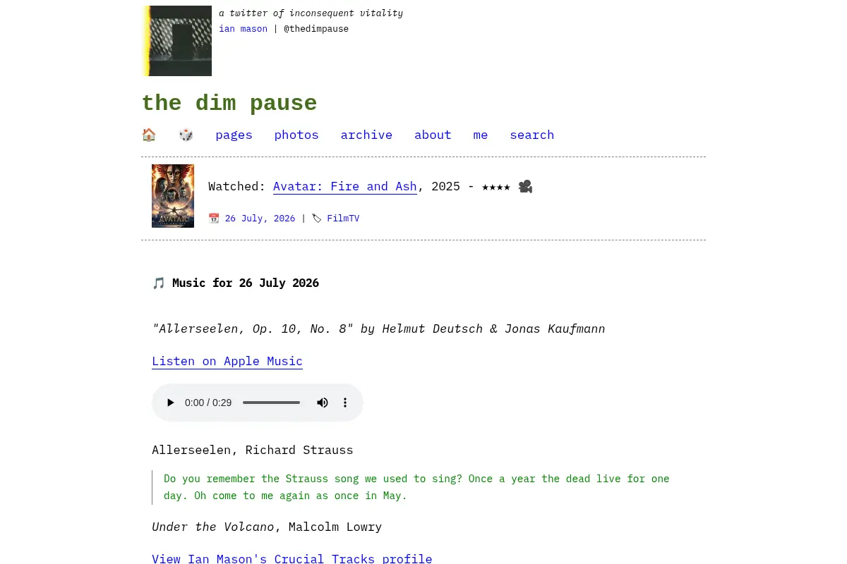 the dim pause
