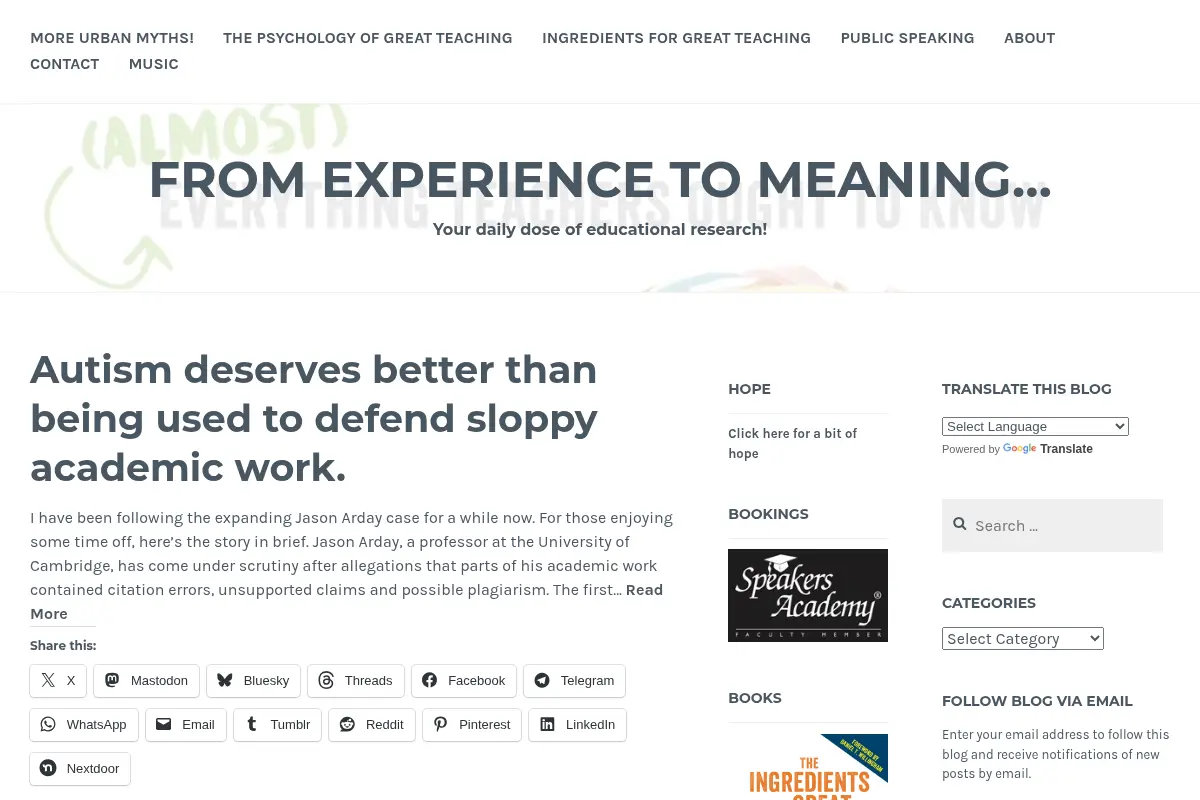 From experience to meaning...