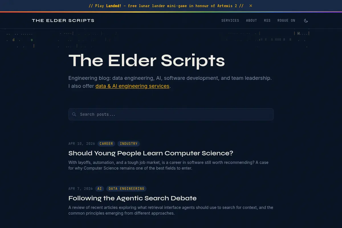 The Elder Scripts — Engineering Blog