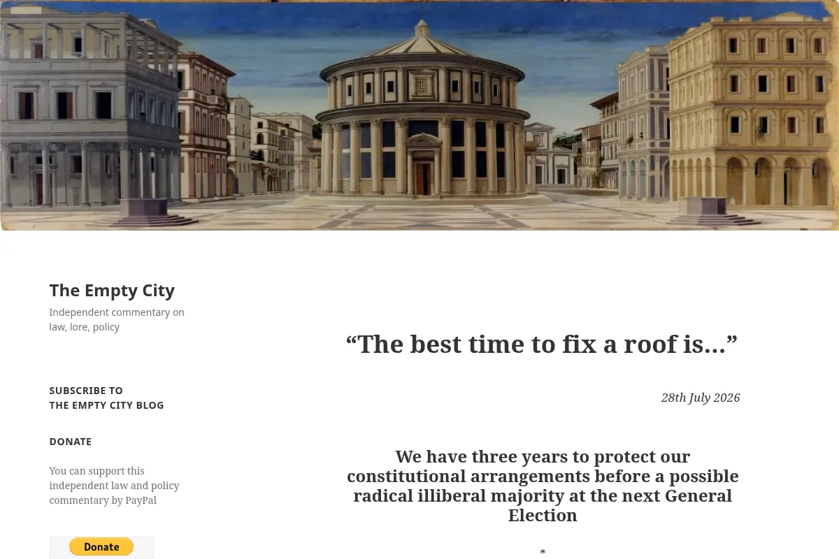 The Empty City – Independent commentary on law, lore, policy