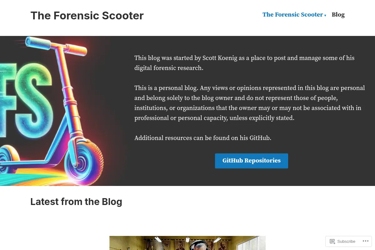 The Forensic Scooter