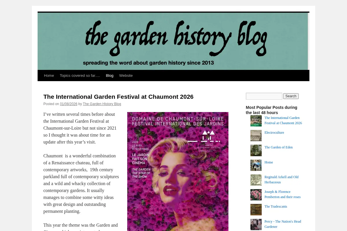 The Garden History Blog