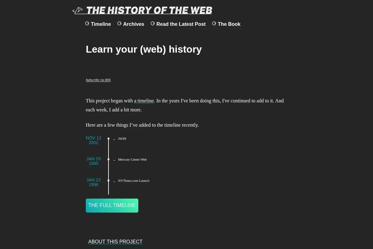 The History of the Web